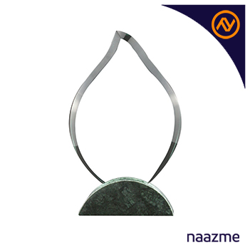 flame-shaped-crystal&marble -awards-in -hardboard-box